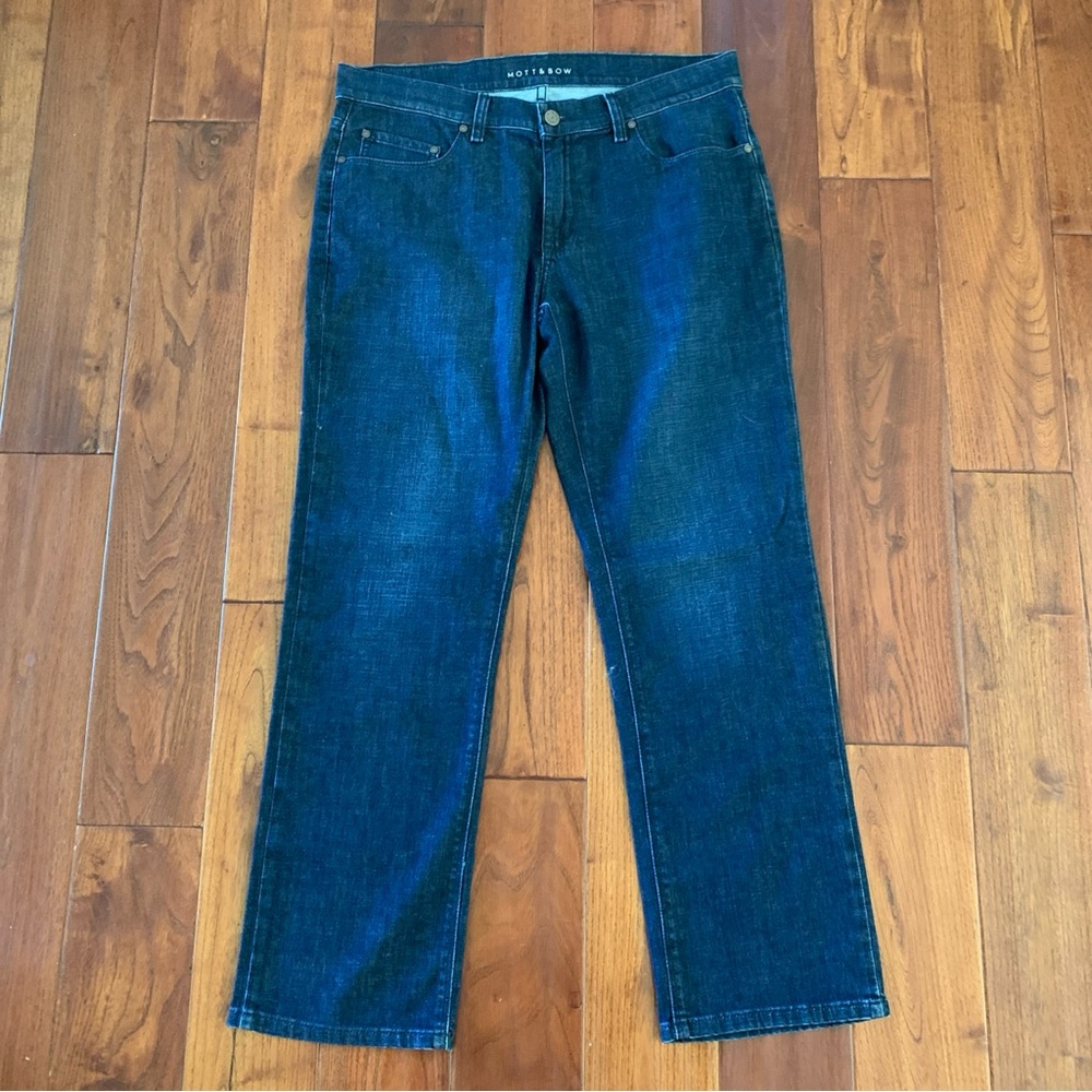 Mott & Bow Jeans Men's 33x30 Blue Straight Mosco Dark Wash Denim 5 Pocket loose